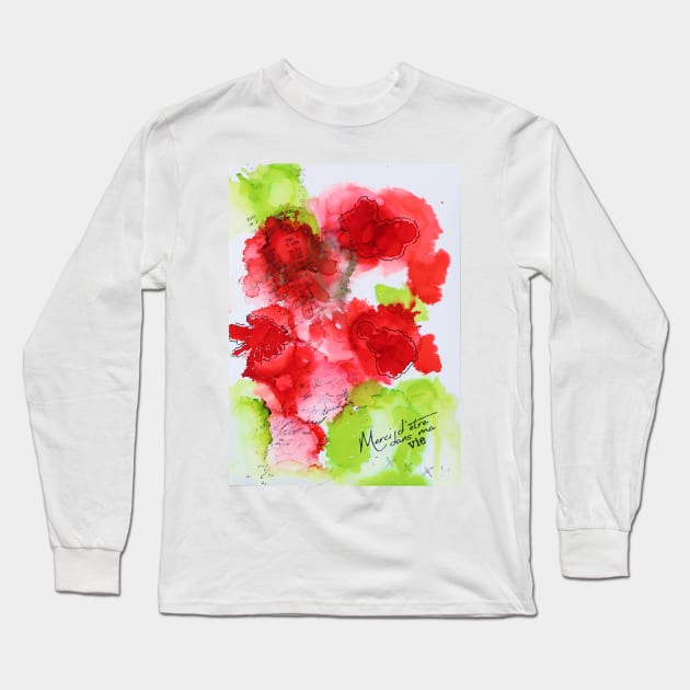Thank you for being in my life (happy art) Long Sleeve T-Shirt by mptresart